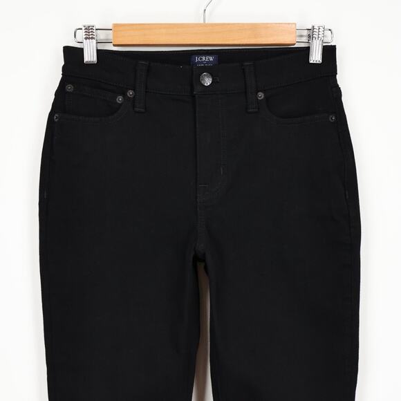 J.Crew Factory Mid-Rise Flare Crop Jean In All-Day Stretch In Black Size 26 - Picture 3 of 8